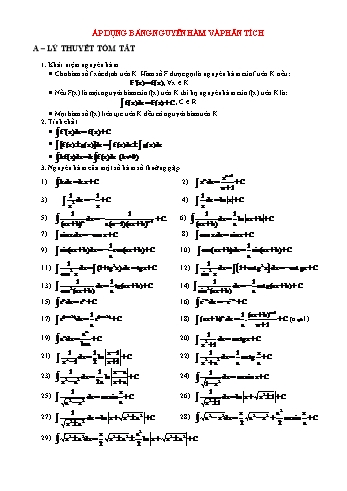 650 Câu trắc nghiệm Toán Lớp 12 - Nguyên hàm. Tích phân (Có đáp án)