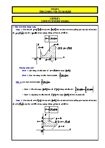 Chuyên đề Toán Lớp 12 - Chuyên đề: Ứng dụng của tích phân (Có đáp án)