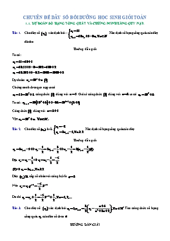 Chuyên đề bồi dưỡng học sinh giỏi Toán Lớp 12 - Dãy số (Có đáp án)