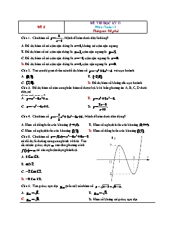 Đề thi học kì 2 Toán Lớp 12 - Đề 8 (Có đáp án)